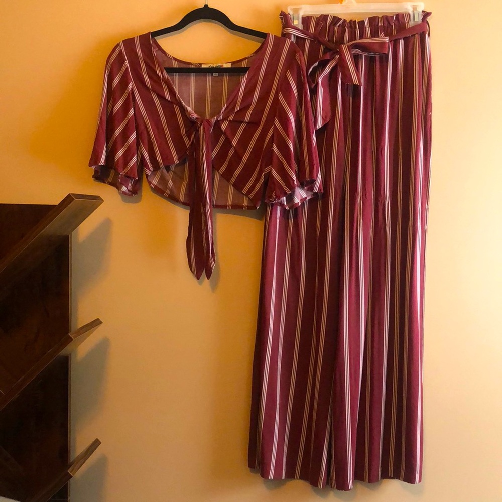 Matching striped summer set